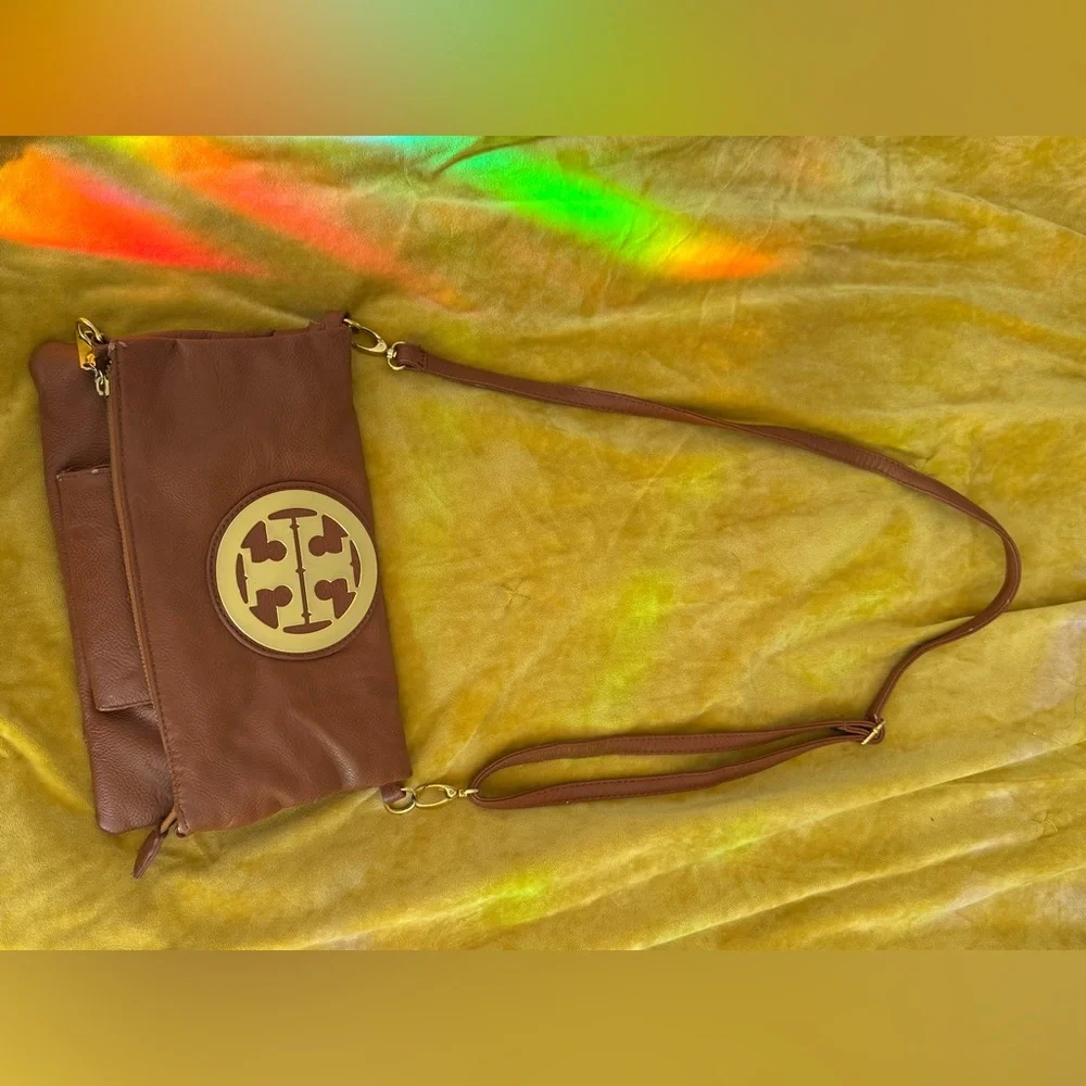 Tory Burch Brown Leather Crossbody Flap Bag - Picture 9 of 9